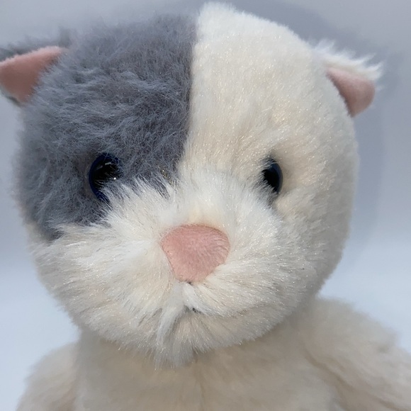 Jellycat Munchkin Cat Soft Plush Stuffed Animal Kitten Kitty White Grey Retired - Picture 2 of 10